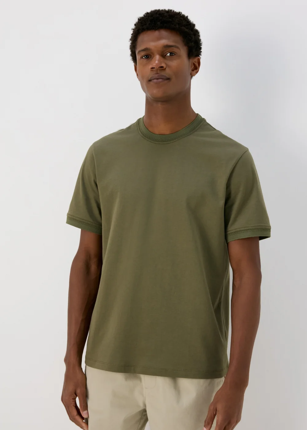 Khaki Trim T-Shirt - S Image 1