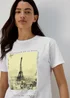 White Paris Foil T Shirt - Size 8 Image 3
