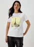 White Paris Foil T Shirt - Size 8 Image 1