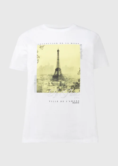 White Paris Foil T Shirt - Size 8 Image 5