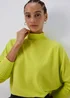Lime Rib High Neck Top - Small Image 3