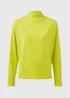 Lime Rib High Neck Top - Small Image 5