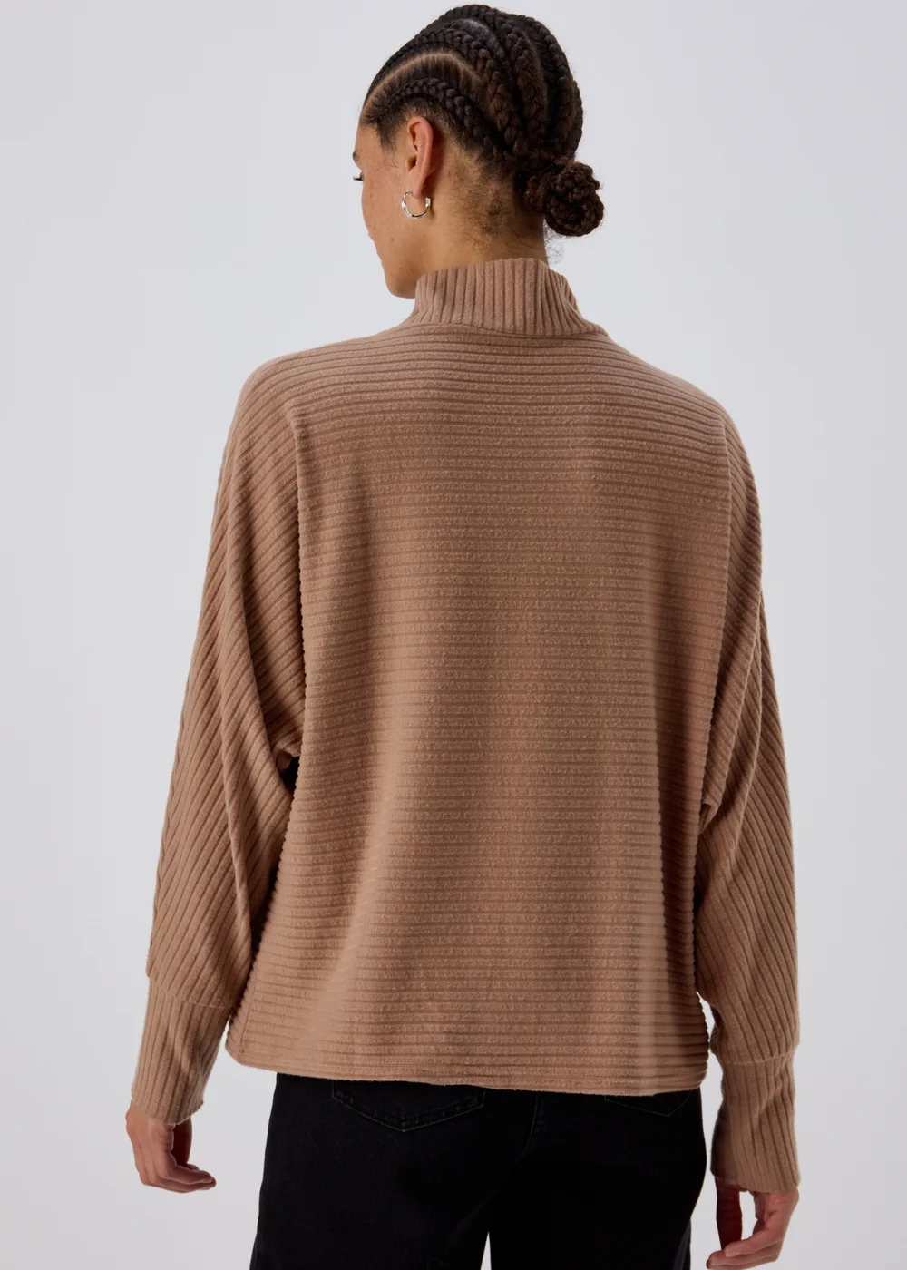 Natural Rib High Neck Top - S Image 2