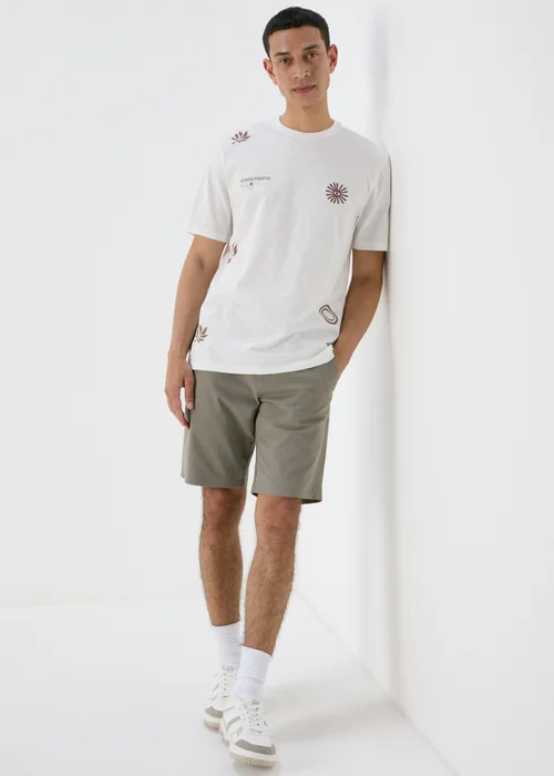 Ecru Abstract T-Shirt - S Image 4