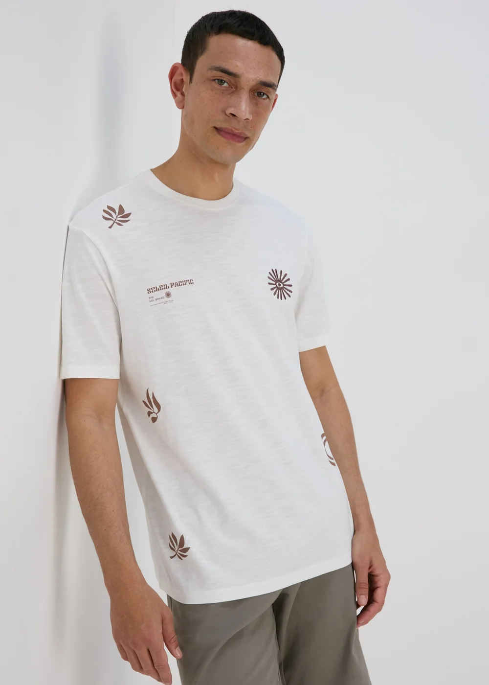 Ecru Abstract T-Shirt - S Image 1