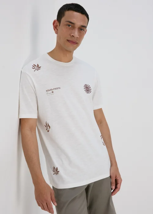 Ecru Abstract T-Shirt - S Image 1