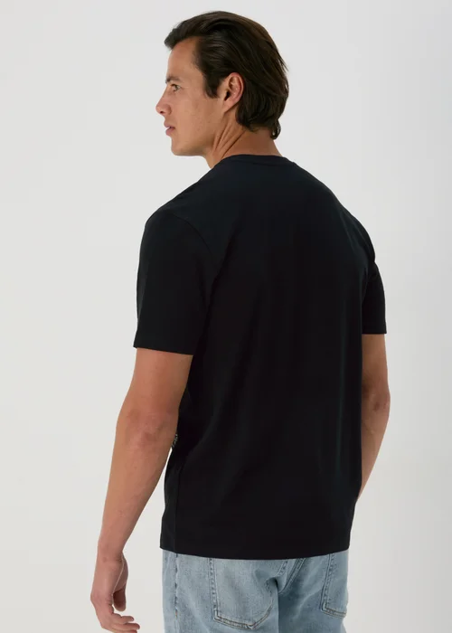 Black Abstract Embroidered T-Shirt - S Image 2