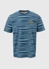 Blue Wave Print T-Shirt - S Image 5