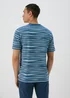 Blue Wave Print T-Shirt - S Image 2