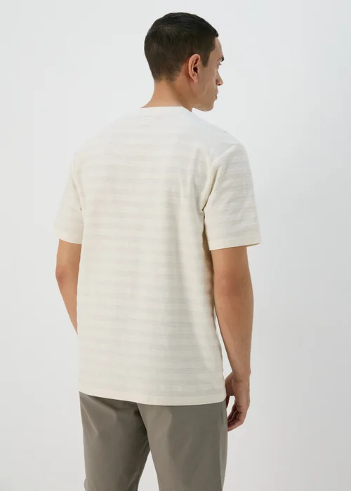 Ecru Badge Textured T- Shirt - S Image 2
