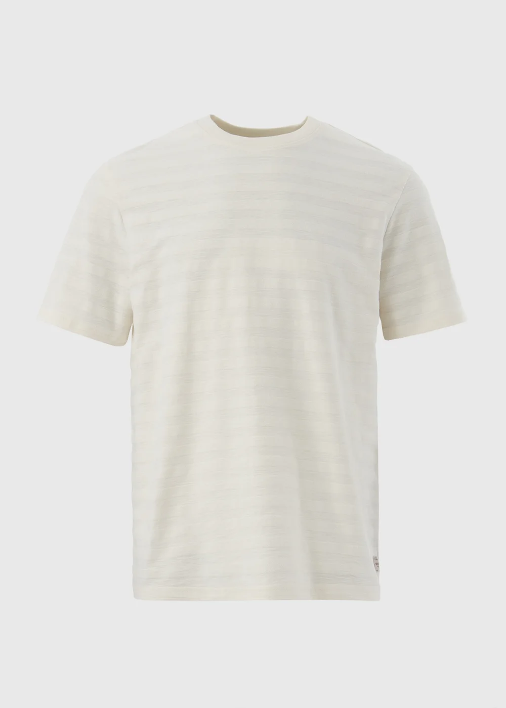 Ecru Badge Textured T- Shirt - S Image 5