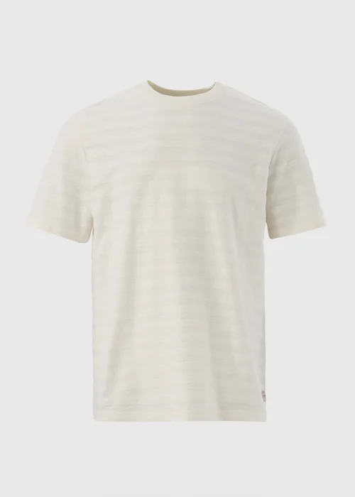 Ecru Badge Textured T- Shirt - S Image 5