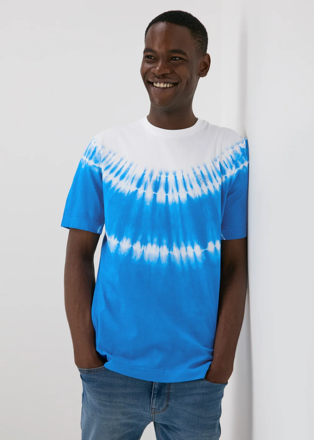 Blue Tie Dye T-Shirt - S Image 1