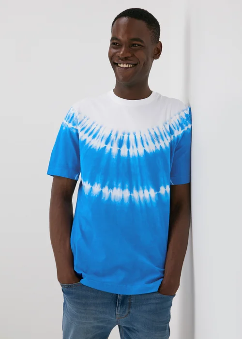 Blue Tie Dye T-Shirt - S Image 1