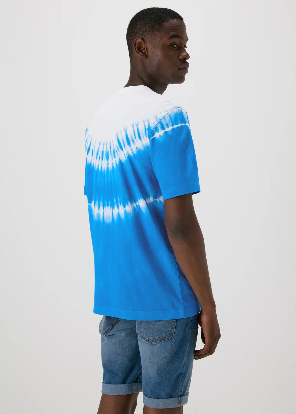 Blue Tie Dye T-Shirt - S Image 2