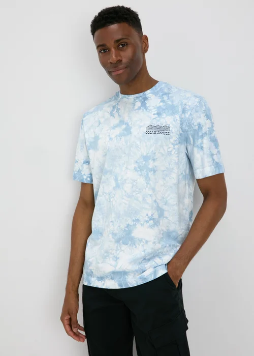 Light Blue Tie Dye T-Shirt - S Image 1