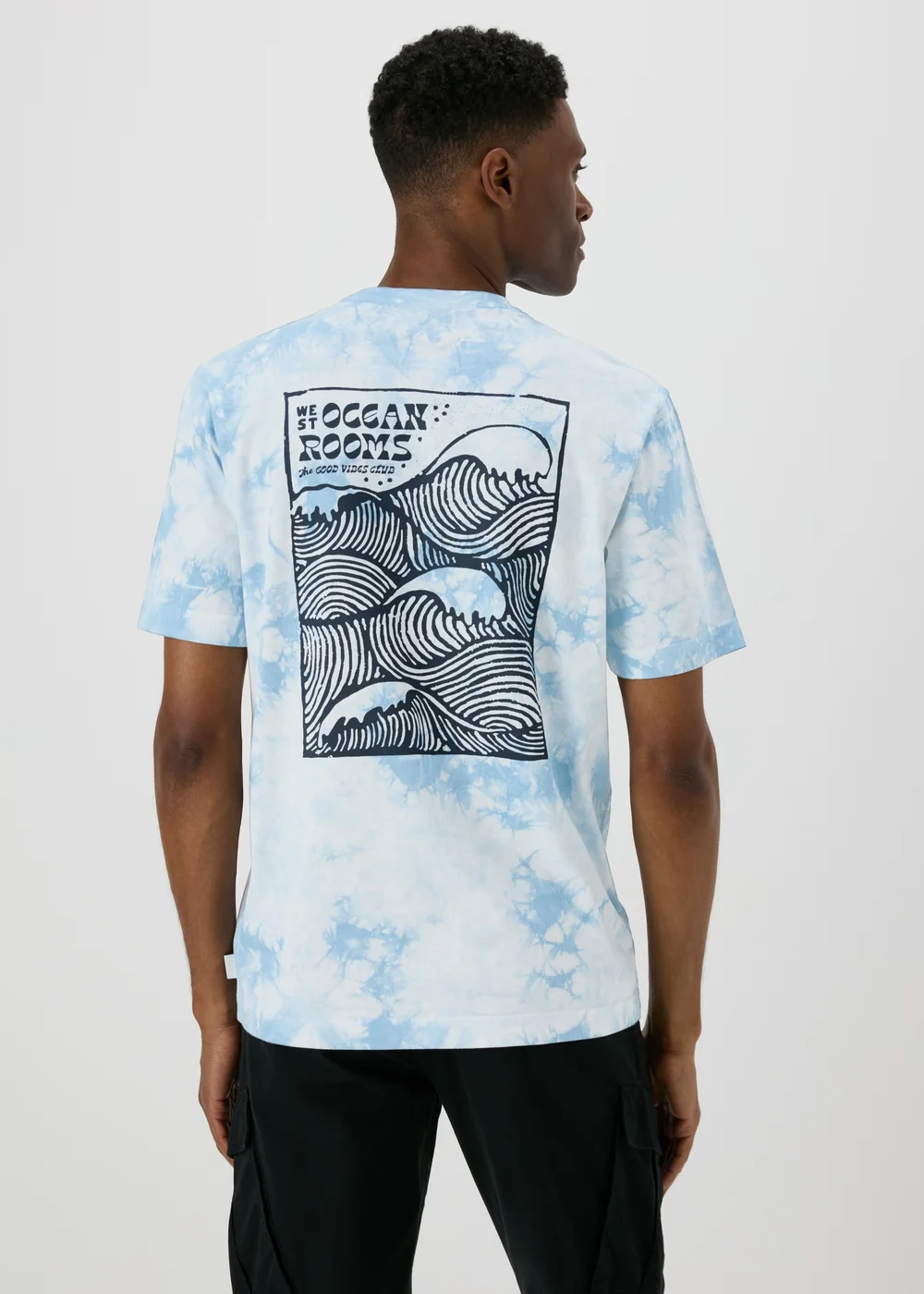 Light Blue Tie Dye T-Shirt - S Image 2