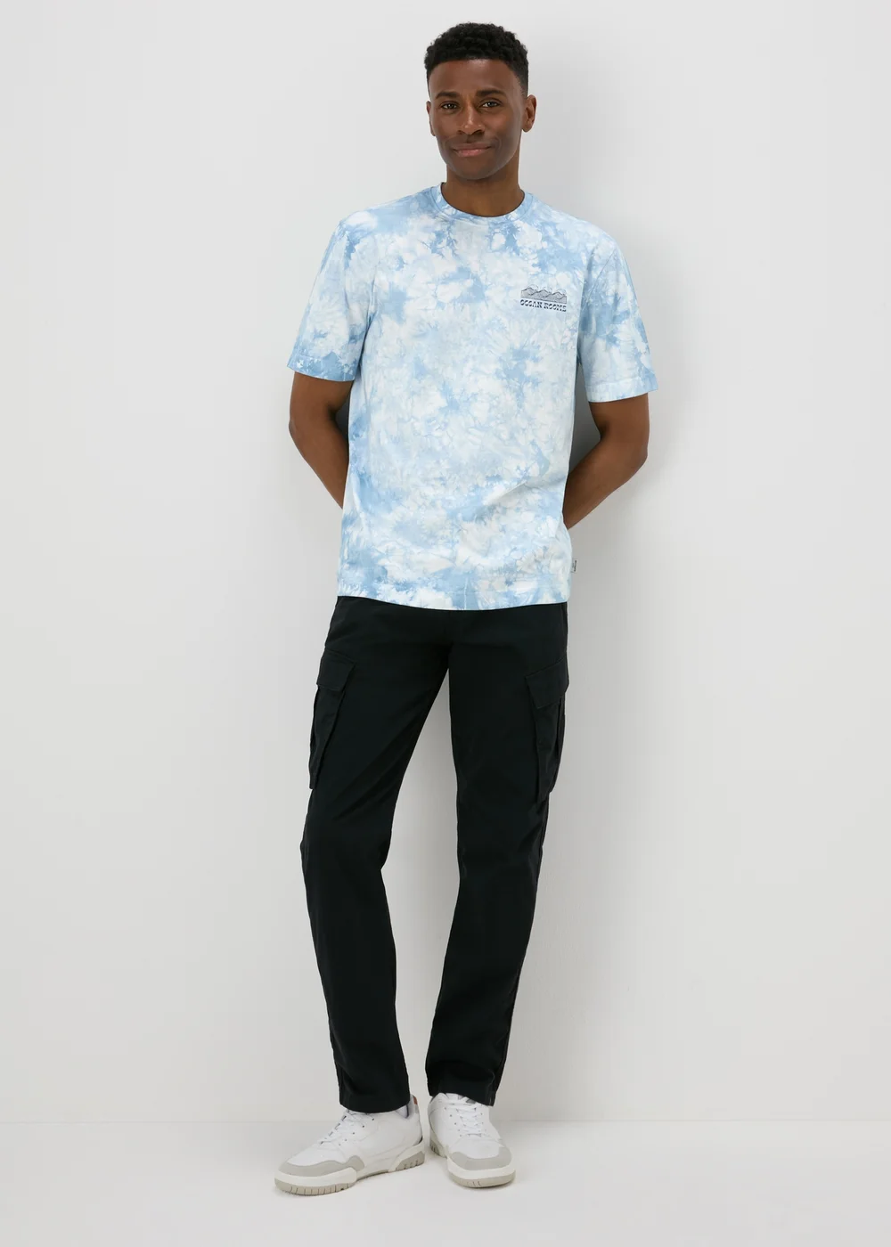 Light Blue Tie Dye T-Shirt - S Image 4