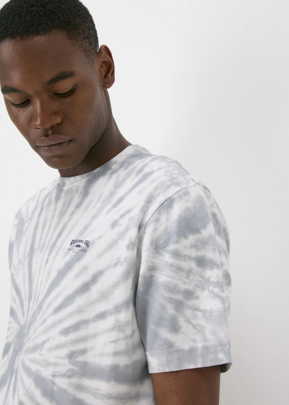 Grey Tie Dye T-Shirt - S Image 3