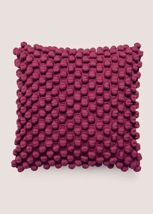 Pink Bobble Cushion Image 1