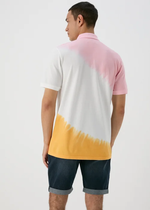 Pink & Orange Tie Dye Polo Shirt - S Image 2