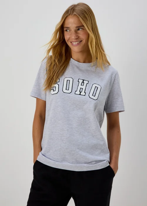 Grey Soho Printed T-Shirt - 8 Image 1
