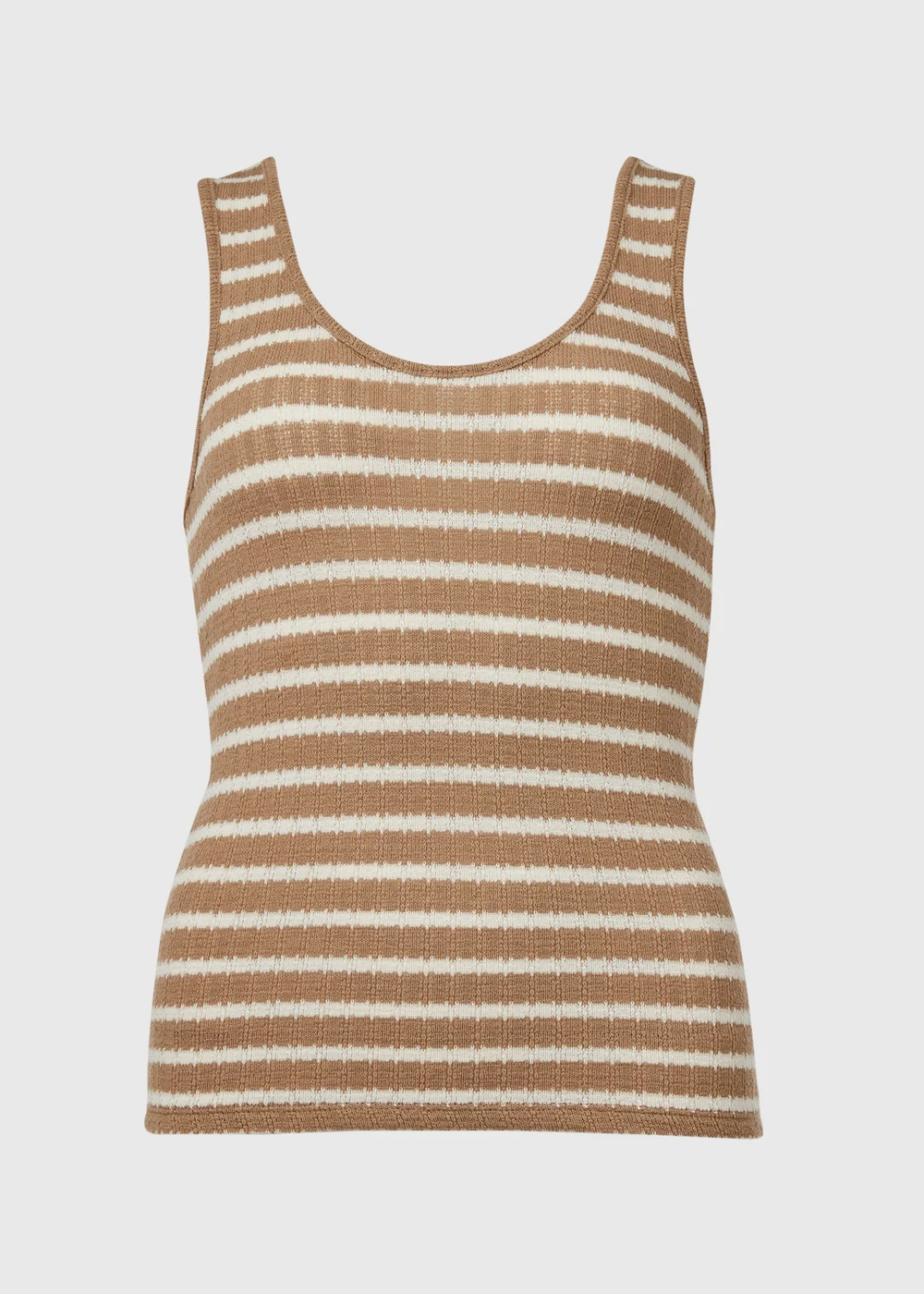 Mocha Fungi Stripe Knit Look Vest - 8 Image 5
