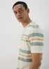 Ecru Multicolour Candy Stripe T-Shirt - S Image 1