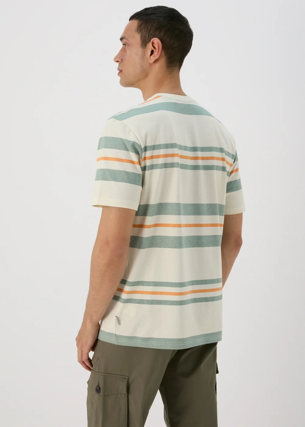 Ecru Multicolour Candy Stripe T-Shirt - S Image 2