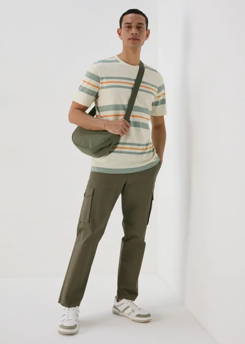 Ecru Multicolour Candy Stripe T-Shirt - S Image 4