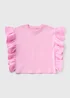 Girls Pink Double Cloth Frill T-Shirt (1-7yrs) - 1 to 1 half years Image 1