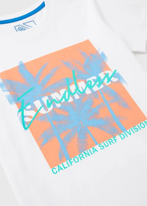 Boys White Endless Summer Palm T-Shirt (7-13yrs) - Age 7 Years Image 2