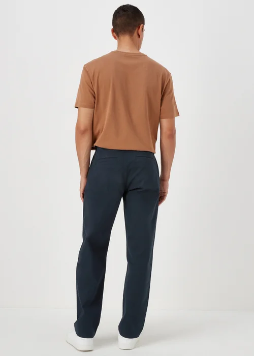 Navy Straight Fit Stretch Chinos - 30 Waist Regular Image 2