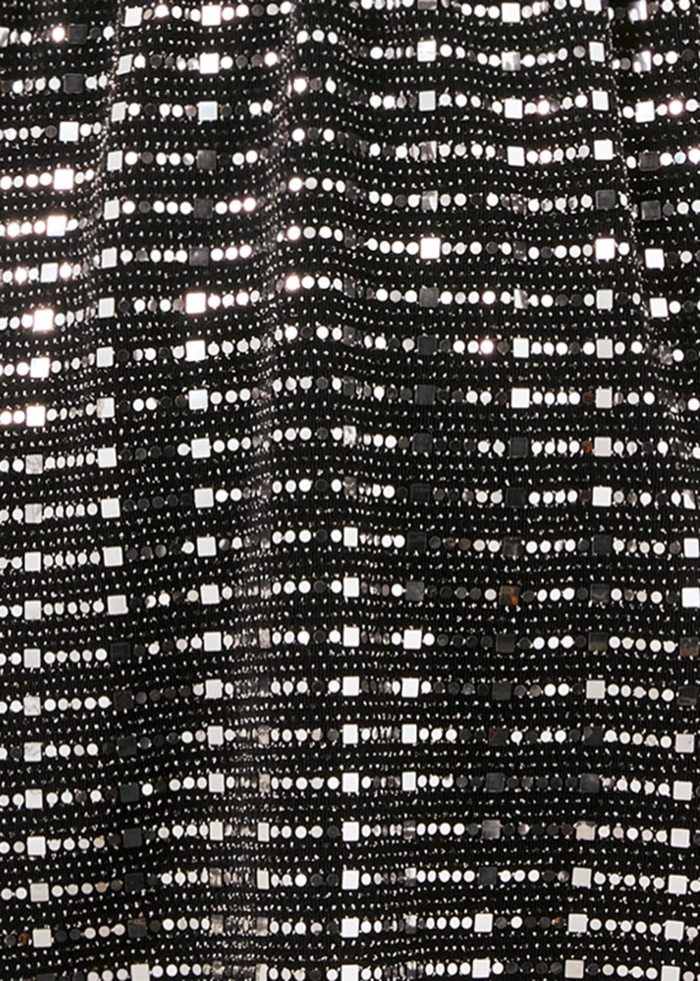 Et Vous Silver Sequin Jersey Co Ord Top - Size 8 Image 6