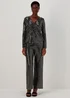 Et Vous Silver Sequin Trousers - Size 8 Image 1