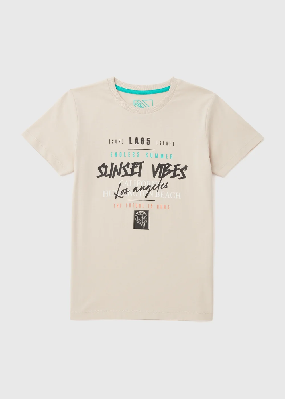 Boys Cream Sunset Vibes T-Shirt (7-13yrs) - 7 Yrs Image 1