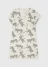 Cream Leopoard V-Neck Nightie - Small Image 4