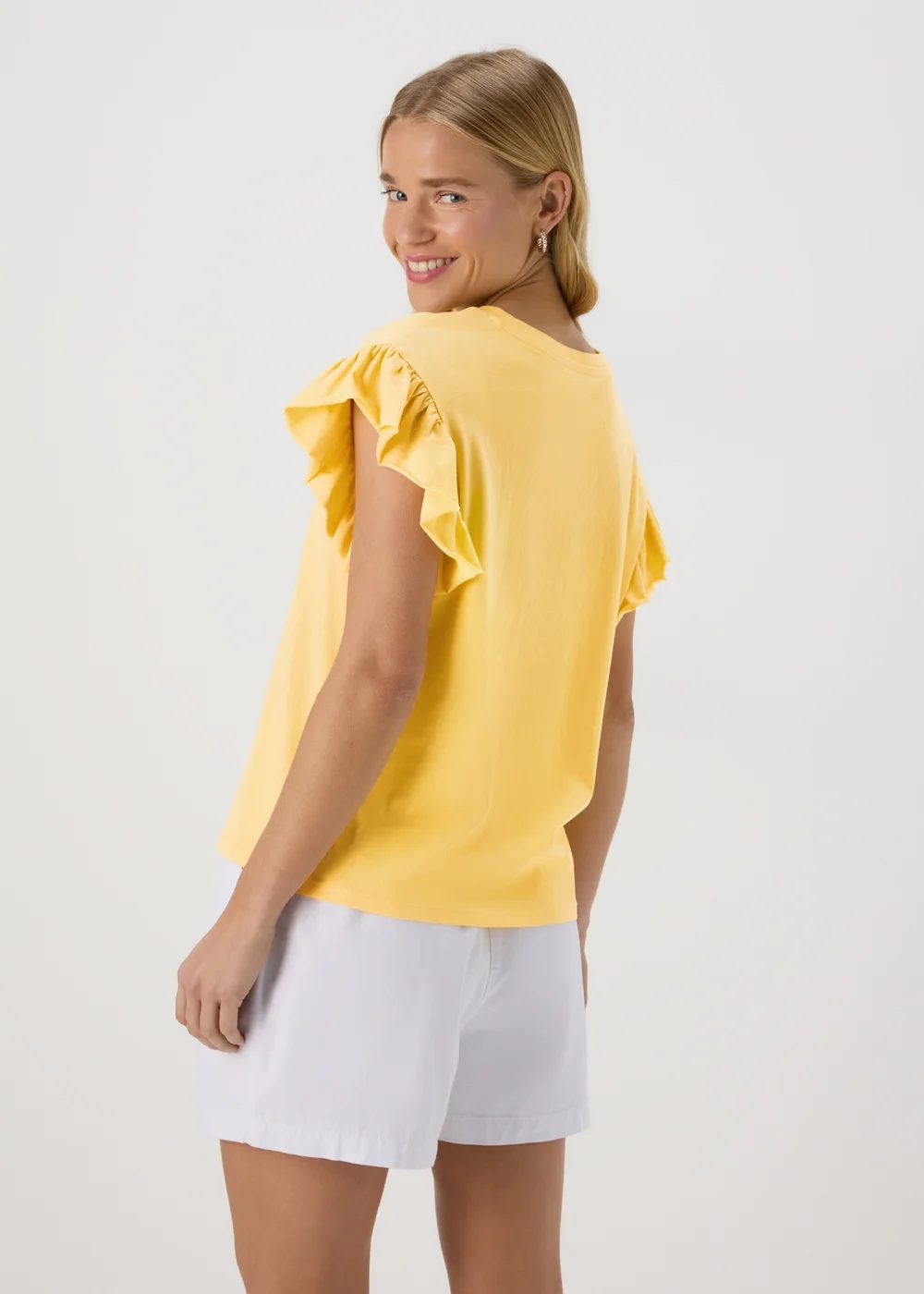 Yellow Frill Sleeve Top - 8 Image 2