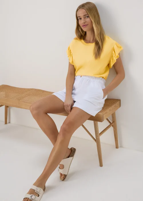 Yellow Frill Sleeve Top - 8 Image 4