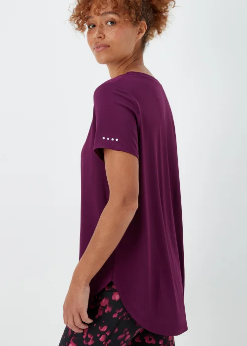 Souluxe Purple Longline Sports T-Shirt - Small Image 3