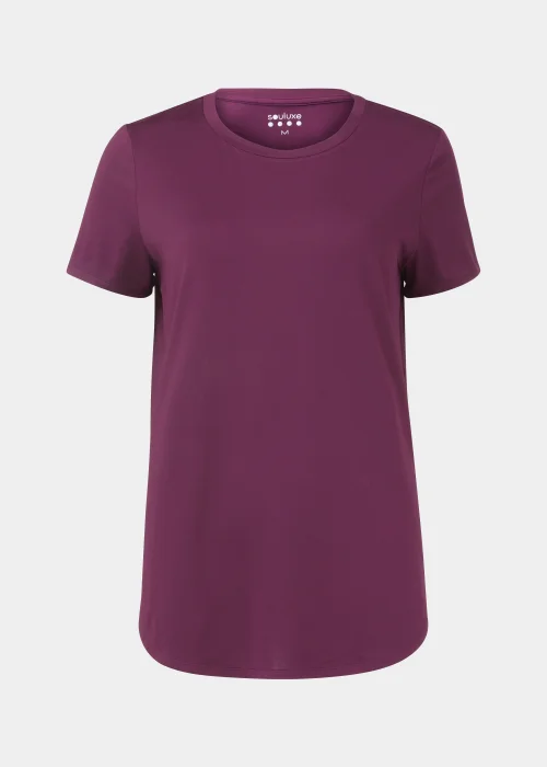 Souluxe Purple Longline Sports T-Shirt - Small Image 5