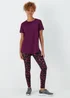 Souluxe Purple Longline Sports T-Shirt - Small Image 1