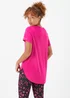 Souluxe Pink Longline Sports T-Shirt - Small Image 2