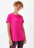 Souluxe Pink Longline Sports T-Shirt - Small Image 1