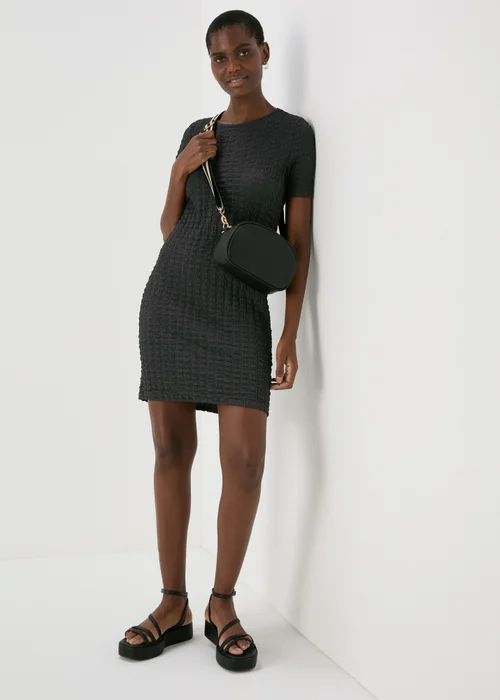 Charcoal Hypertexture Mini Dress - 8 Image 4