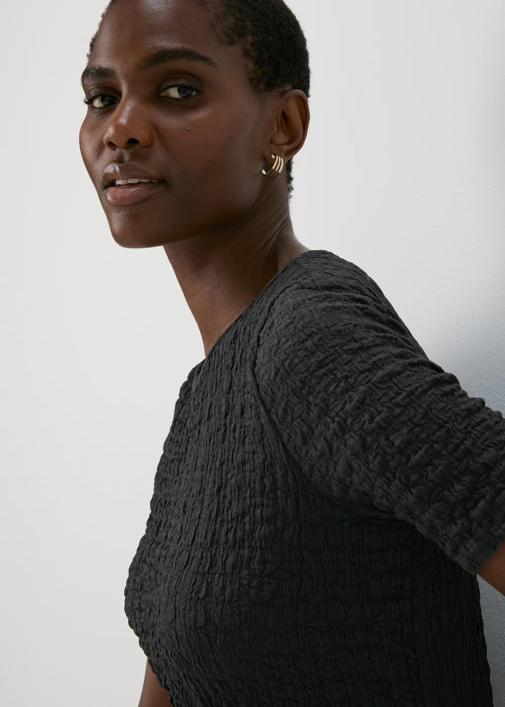 Charcoal Hypertexture Mini Dress - 8 Image 3