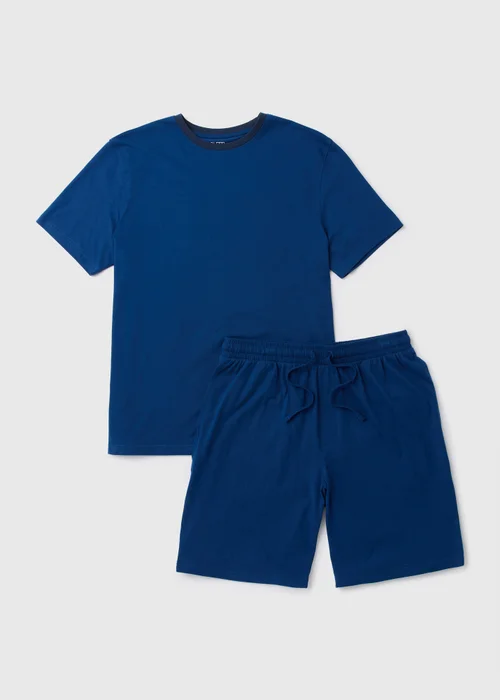Blue Basic T-Shirt & Shorts Pyjama Set - Extra small Image 4