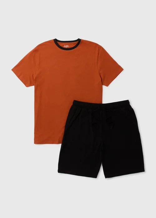 Orange Basic T-Shirt & Shorts Pyjama Set - Extra small Image 4