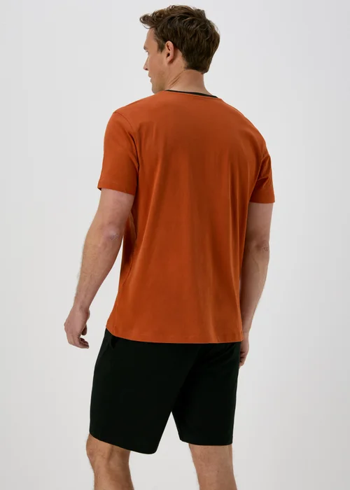 Orange Basic T-Shirt & Shorts Pyjama Set - Extra small Image 2
