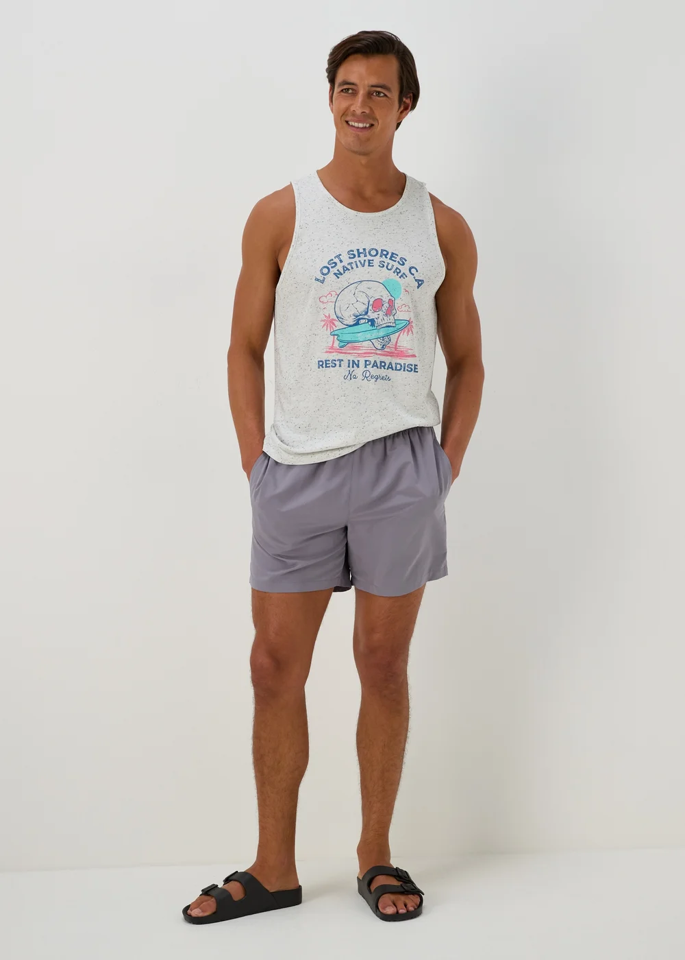 Purple Plain Swim Shorts - S Image 2